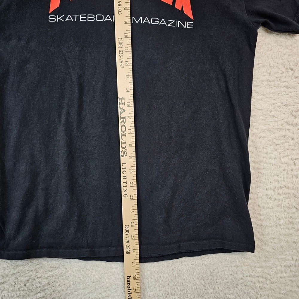 Thrasher Skateboard Magazine Graphic T-Shirt Y2K Mens Medium Black Red Logo - Picture 5 of 8